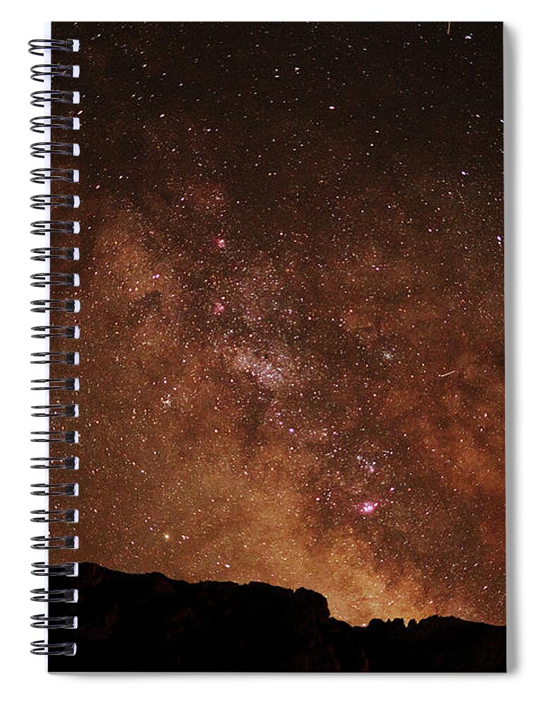 Landscape Spiral Notebook featuring the photograph Eruption of stars by Karine GADRE