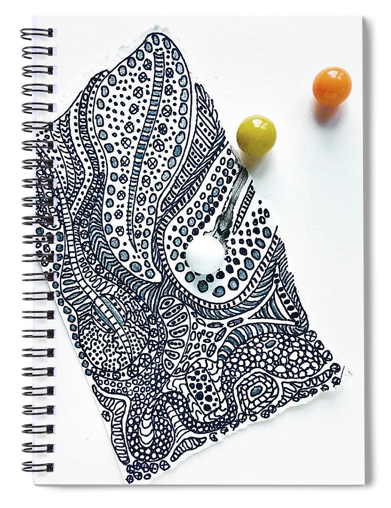 Drawing Spiral Notebook featuring the mixed media Escape by Cristina Stefan