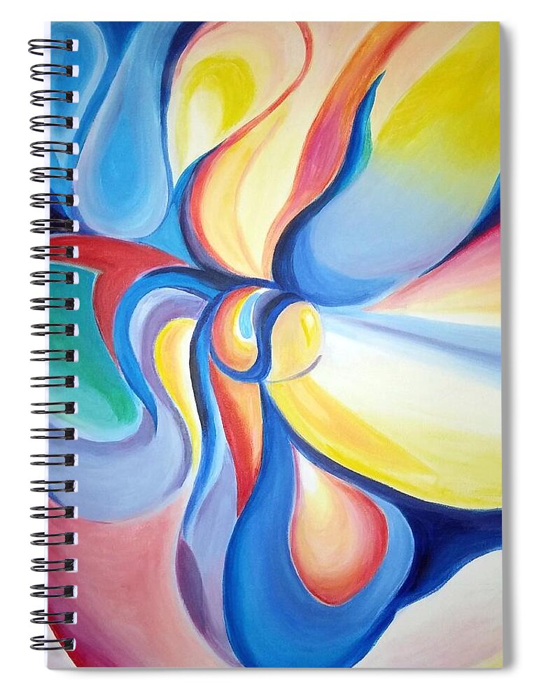 Beautiful Spiral Notebook featuring the painting Essence by Anna Lobsanova