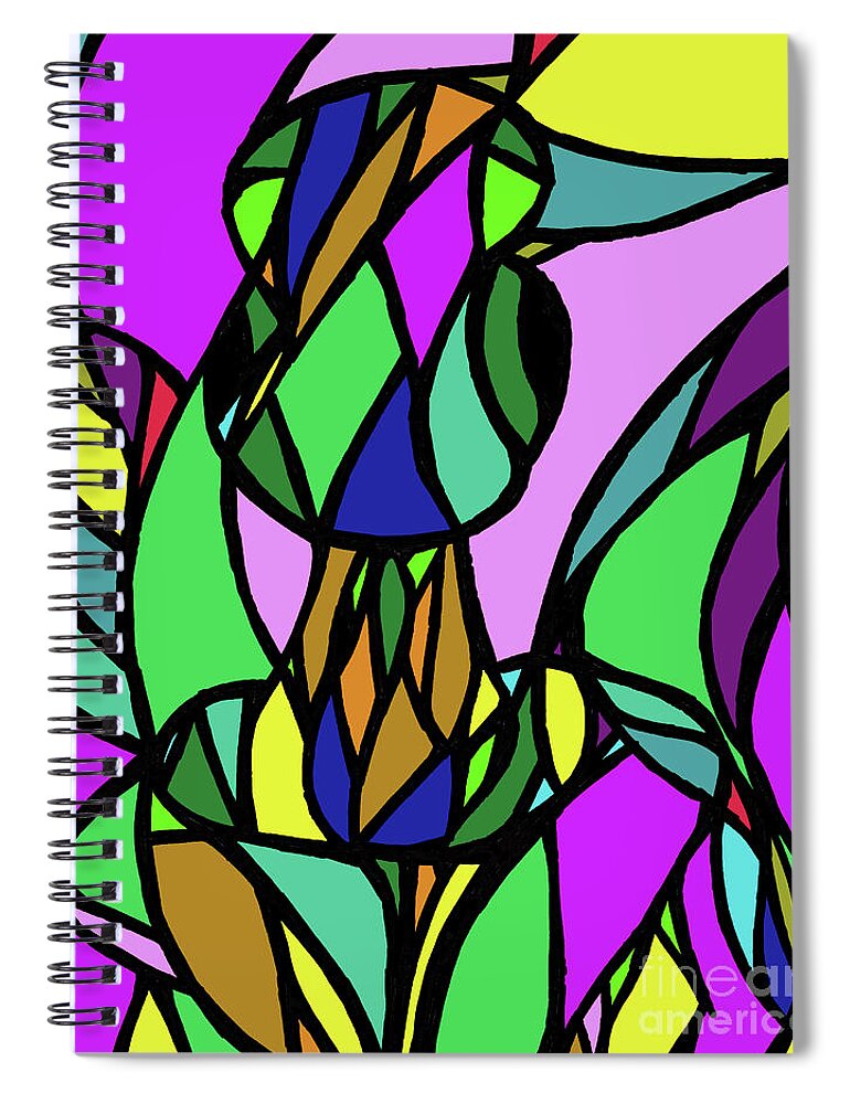 Canada Spiral Notebook featuring the digital art ET Mosaic by Mary Mikawoz