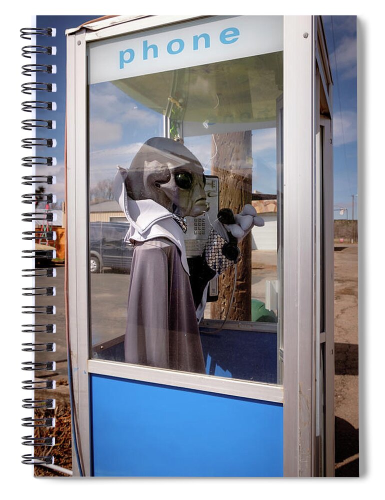 Et Spiral Notebook featuring the photograph ET Phone Home by Mary Lee Dereske