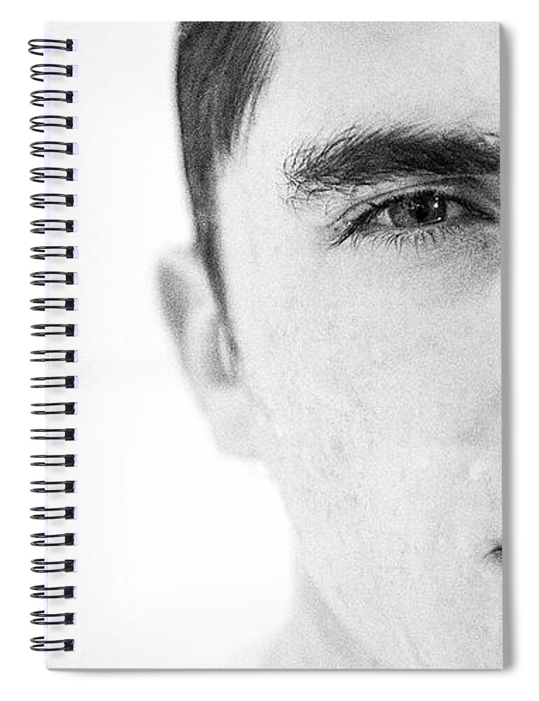 Wetlook Spiral Notebook featuring the photograph Ethan in the Shower by Jim Whitley