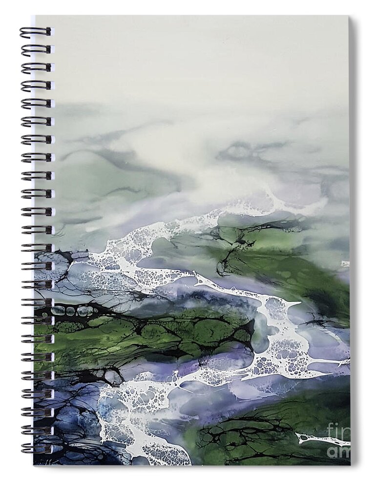 Sea Spiral Notebook featuring the painting Ethereal Return by Anita Thomas