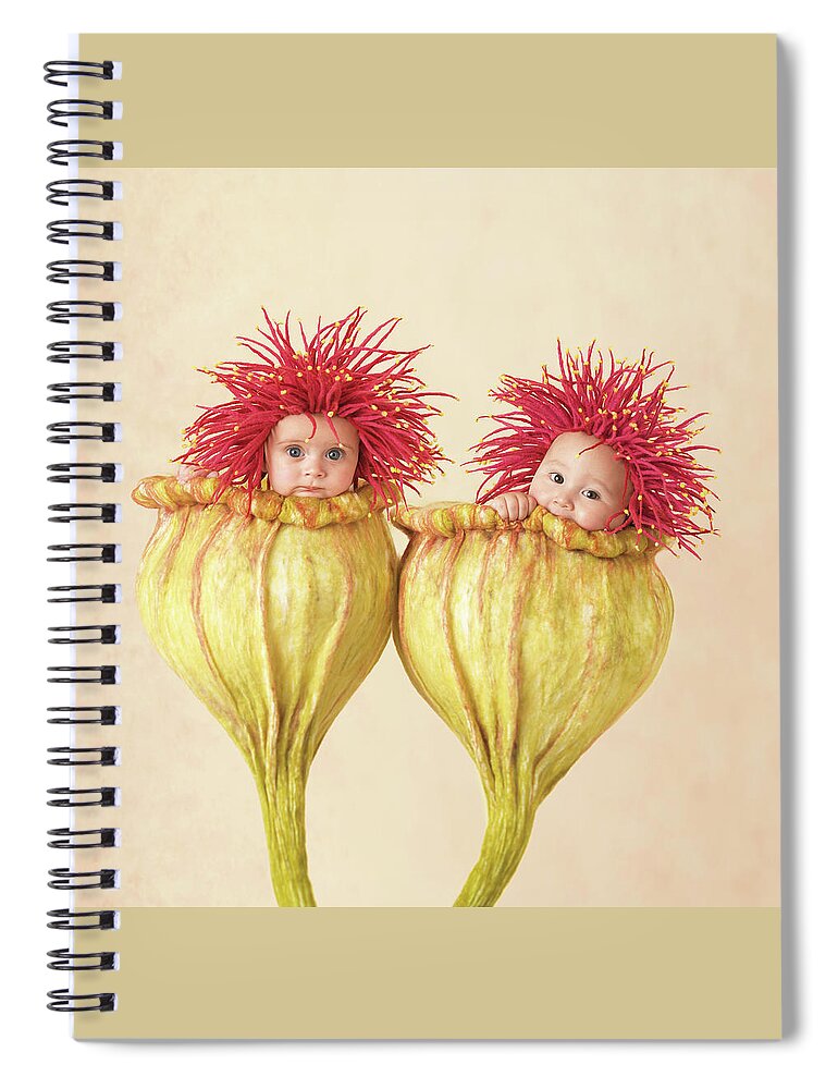 Flowers Spiral Notebook featuring the photograph Eucalyptus Babies by Anne Geddes