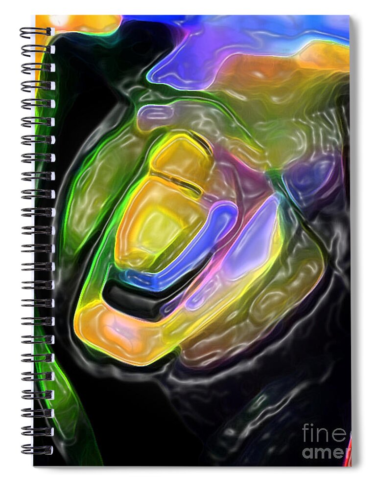 The “euphoria “series Is A Digital Creation Of An Original Acrylic Painting Entitled Spiral Notebook featuring the digital art Euphoria 5 by Aldane Wynter