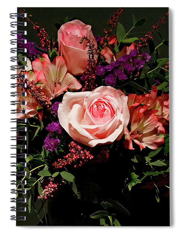 Floral Spiral Notebook featuring the photograph Evening Bouquet by Gina Fitzhugh