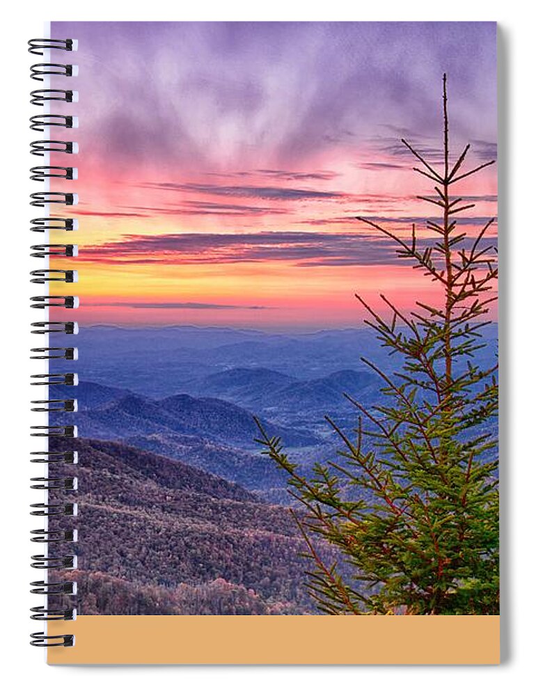 Sunset Spiral Notebook featuring the photograph Evening Glow by Blaine Owens