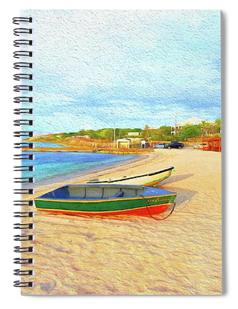Island Harbour Spiral Notebook featuring the photograph Evening in Island Harbour Anguilla by Ola Allen