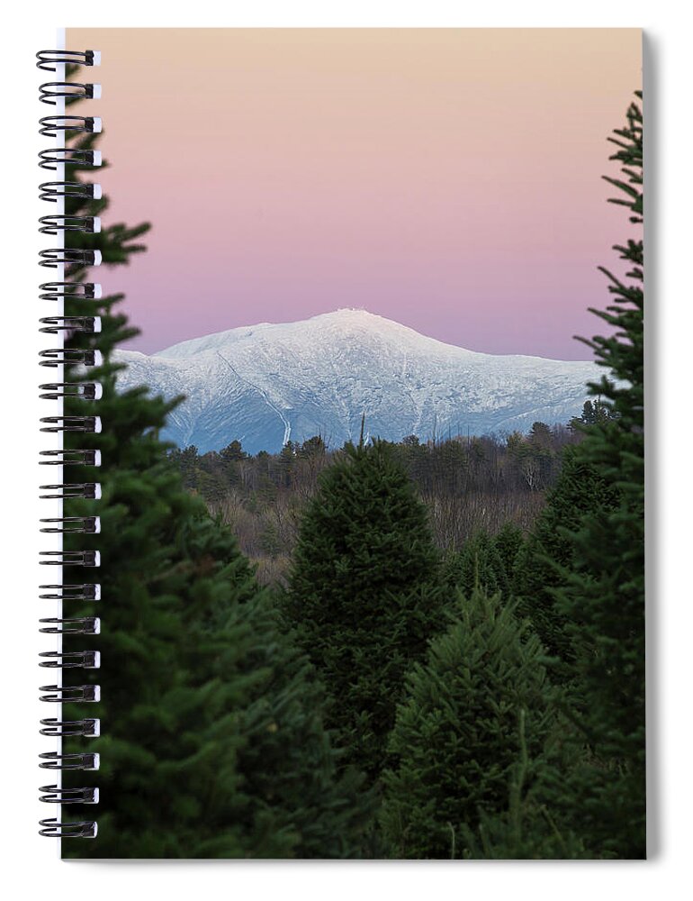 Evergreen Spiral Notebook featuring the photograph Evergreen Winter Washington Sunset by White Mountain Images