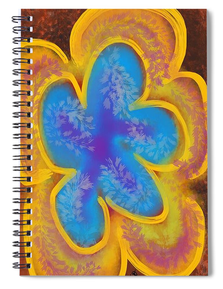 Blue Spiral Notebook featuring the digital art Expansion by Ljev Rjadcenko