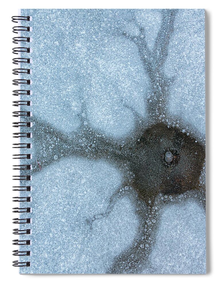 Ice Spiral Notebook featuring the photograph Eye in the Ice by Darren White