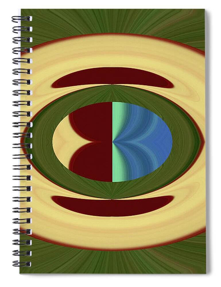 Digetal Art Spiral Notebook featuring the digital art Eye of Newt by Connie Publicover