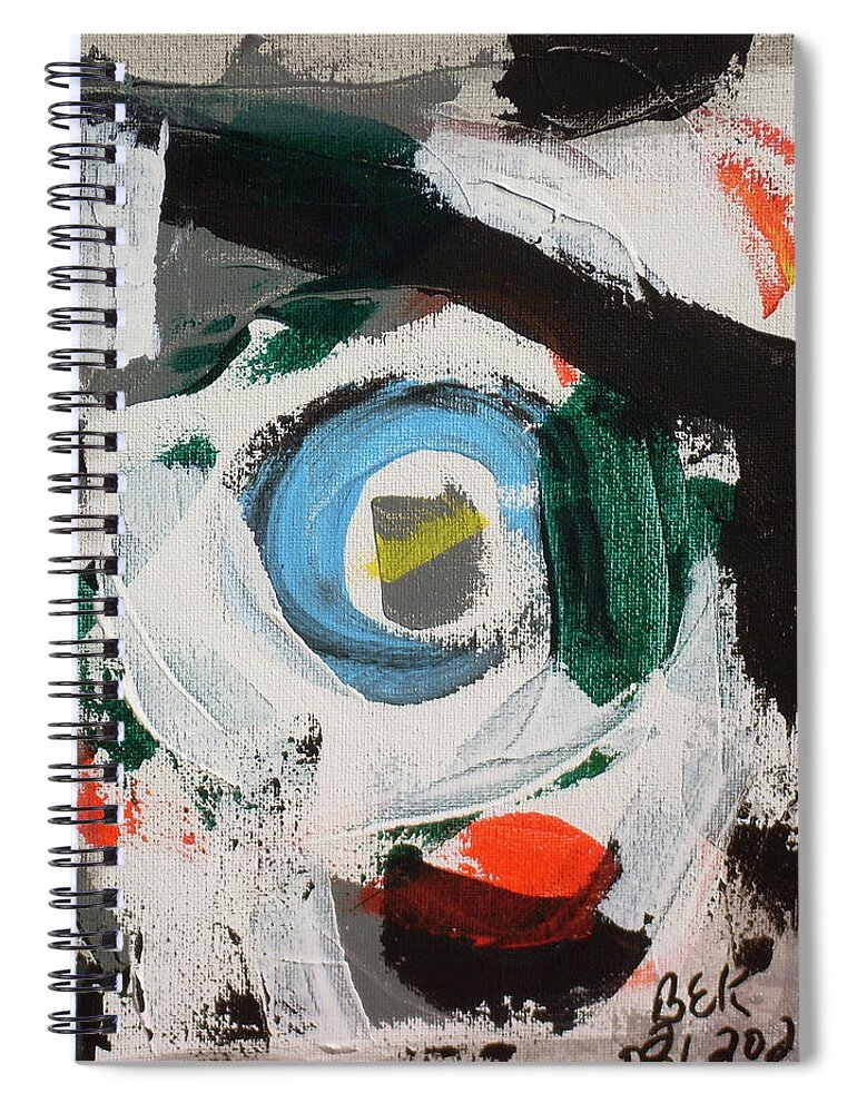 Eye Spiral Notebook featuring the painting Eye Of The Storm by Brent Knippel
