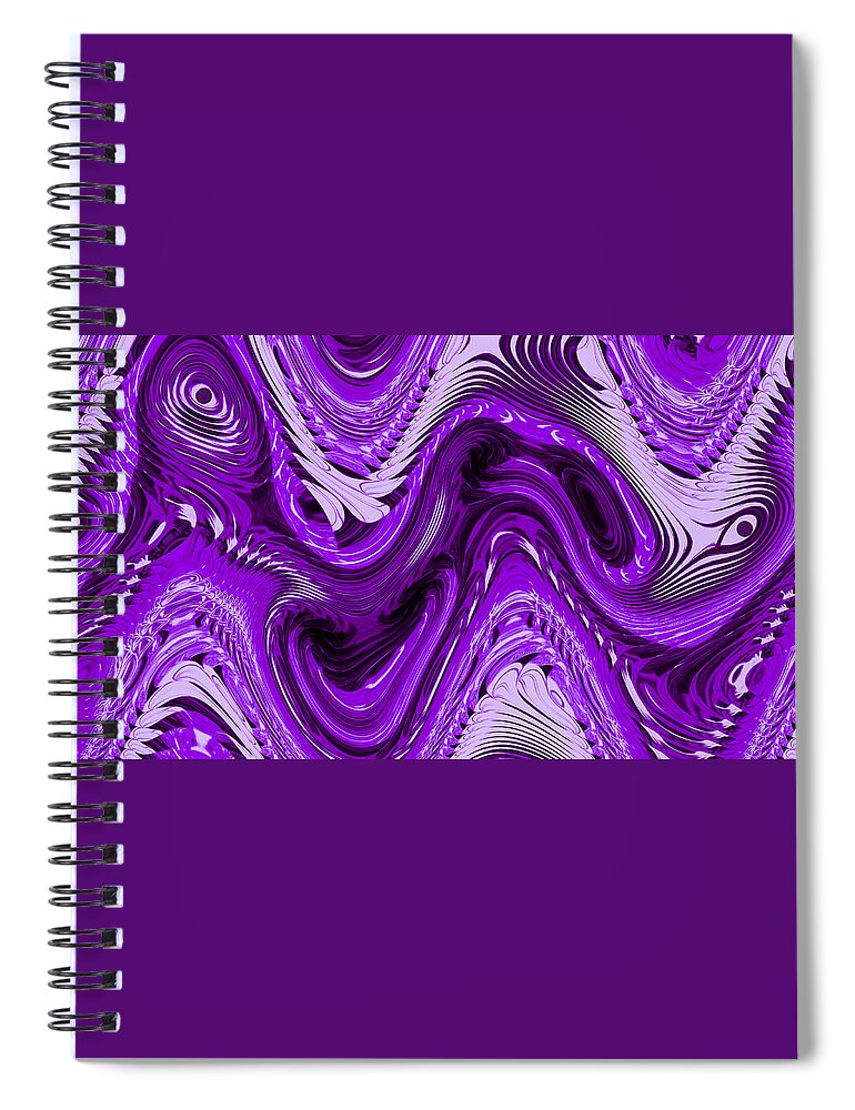 Abstract Spiral Notebook featuring the digital art Eyes and Ears Abstract by Ronald Mills