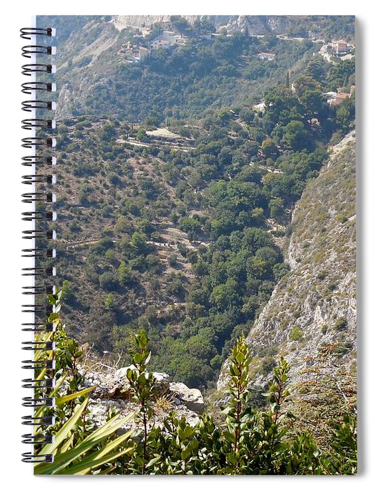 Eze Spiral Notebook featuring the photograph Eze Mountain by Aisha Isabelle