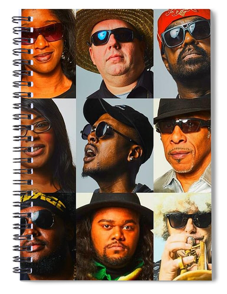  Spiral Notebook featuring the photograph Faces Of The Funk by Tony Camm
