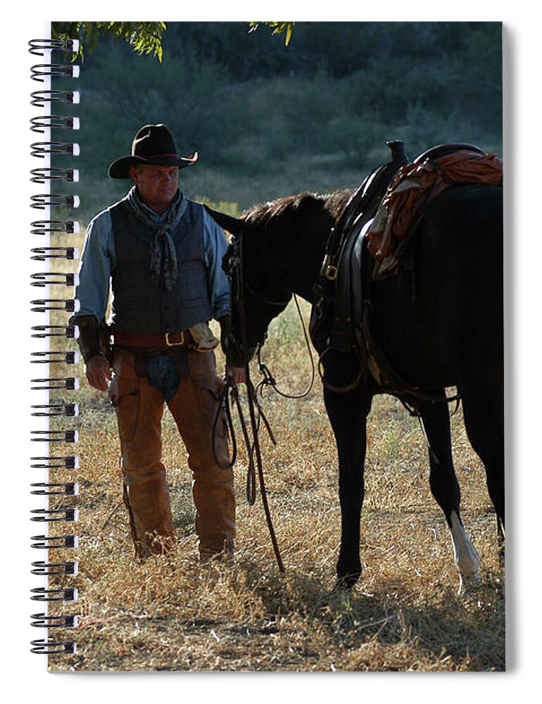 Western Spiral Notebook featuring the photograph Face to face by Jody Miller