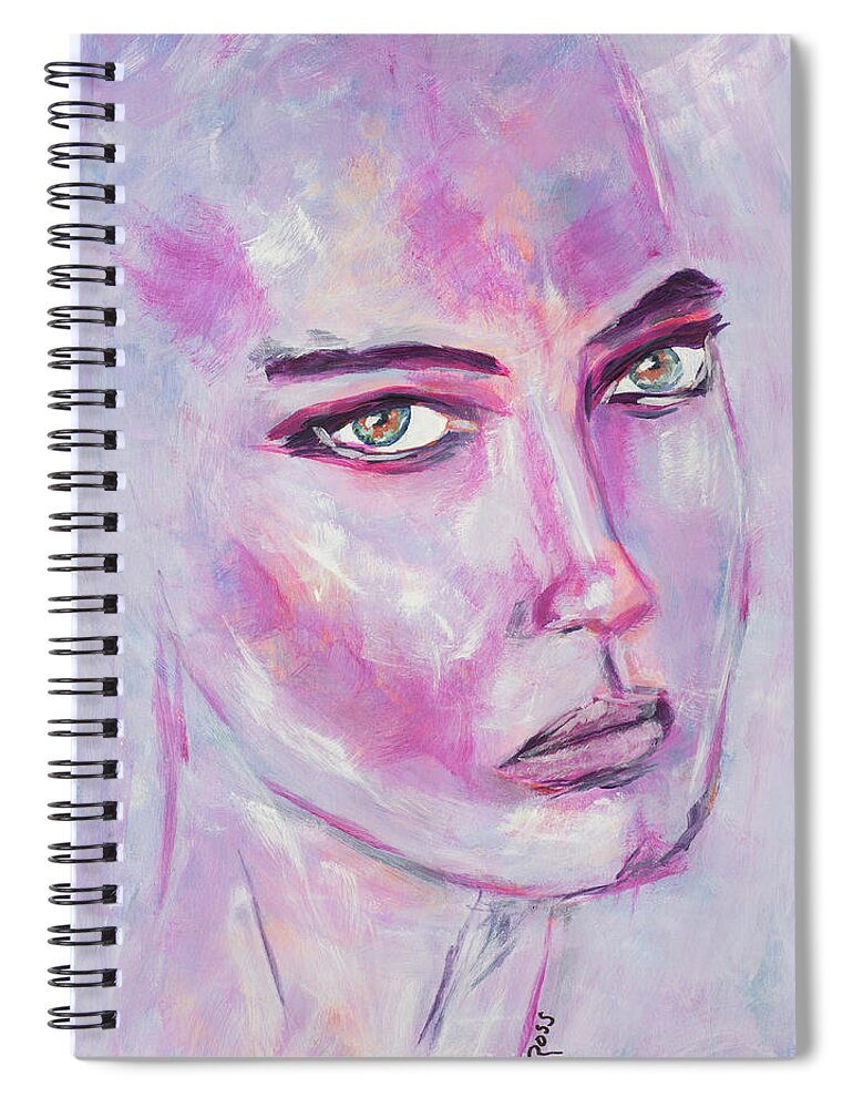 Portrait Spiral Notebook featuring the painting Fading Memories by Mark Ross