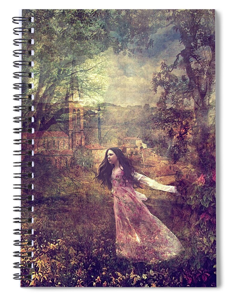 Princess Spiral Notebook featuring the digital art Fairytale by Claudia McKinney