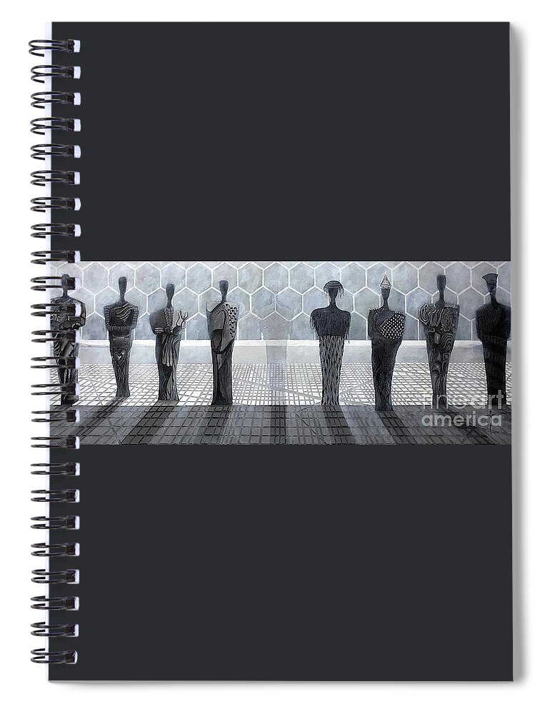  Spiral Notebook featuring the painting Faiths by James Lanigan Thompson MFA
