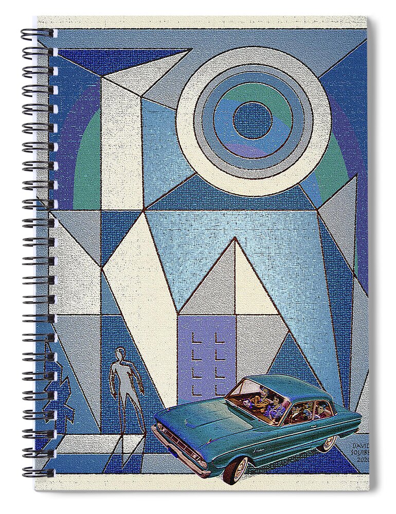 Falconer Spiral Notebook featuring the digital art Falconer / Blue Falcon by David Squibb