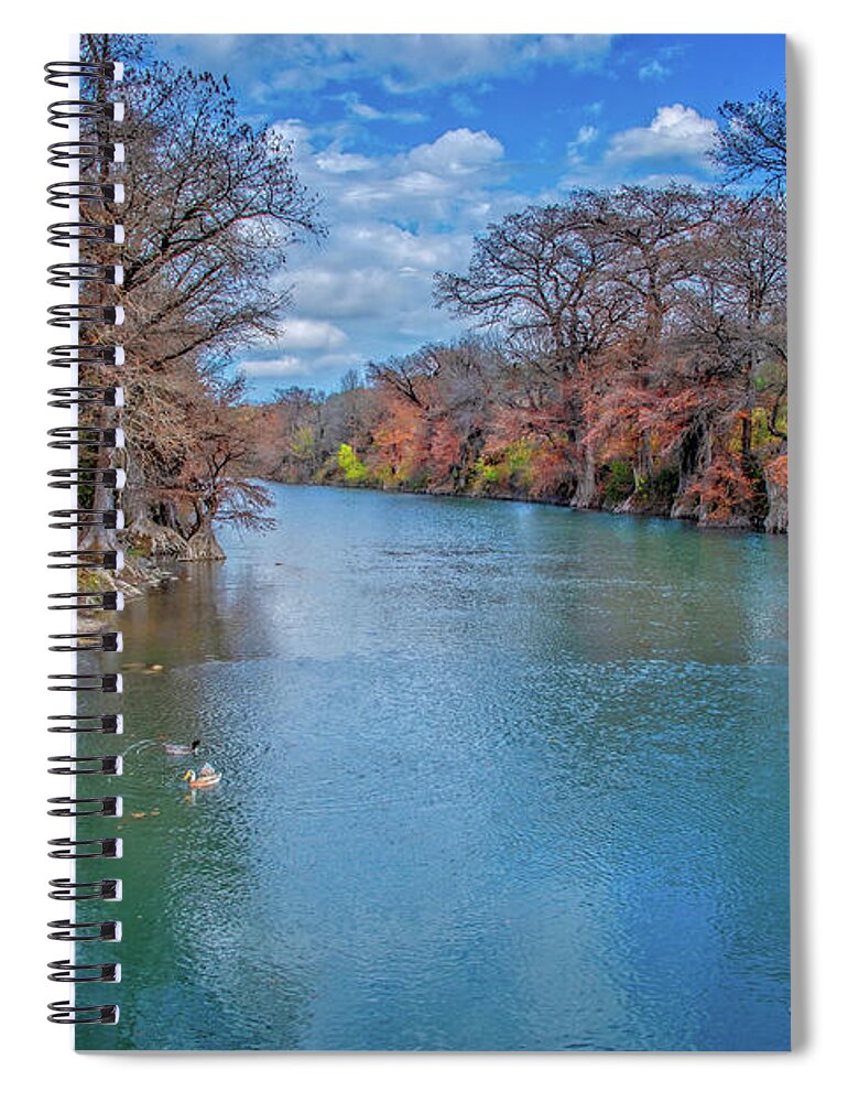 Texas Hill Country Spiral Notebook featuring the photograph Fall Along the Guadalupe by Lynn Bauer