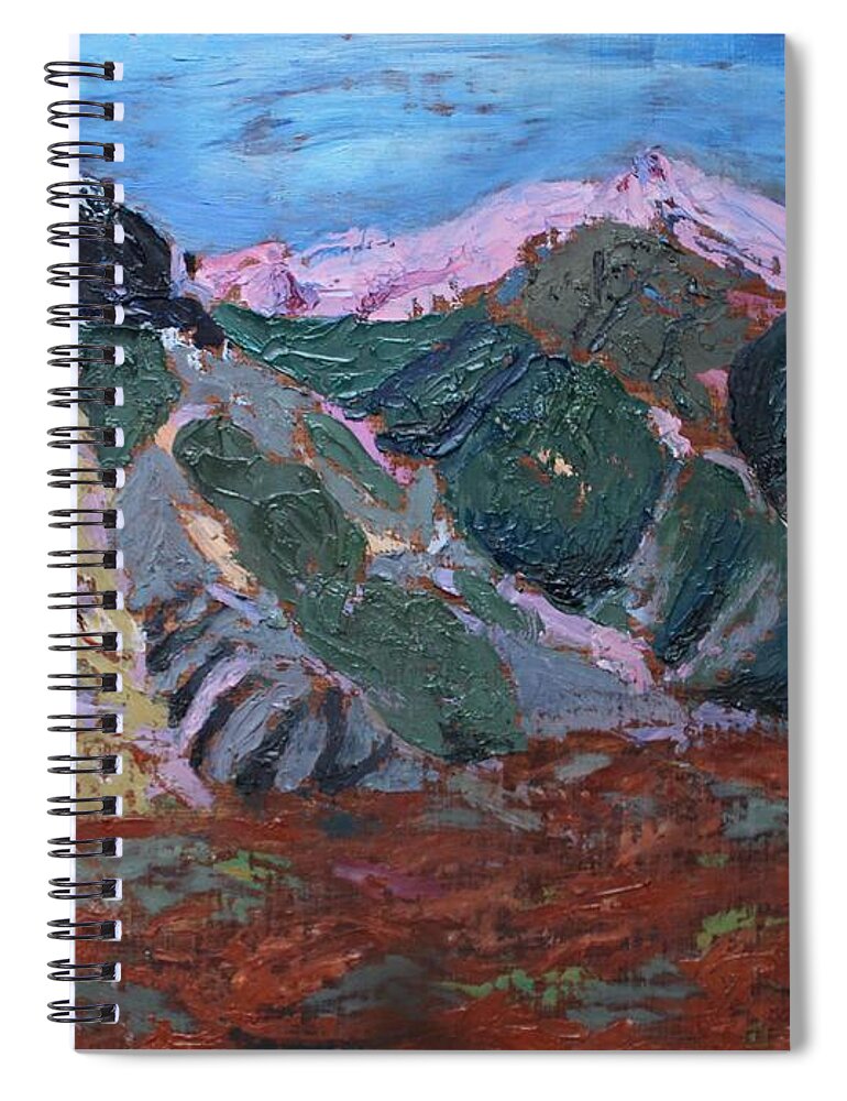Canigou Spiral Notebook featuring the painting Fall Colors Canigou by Vera Smith