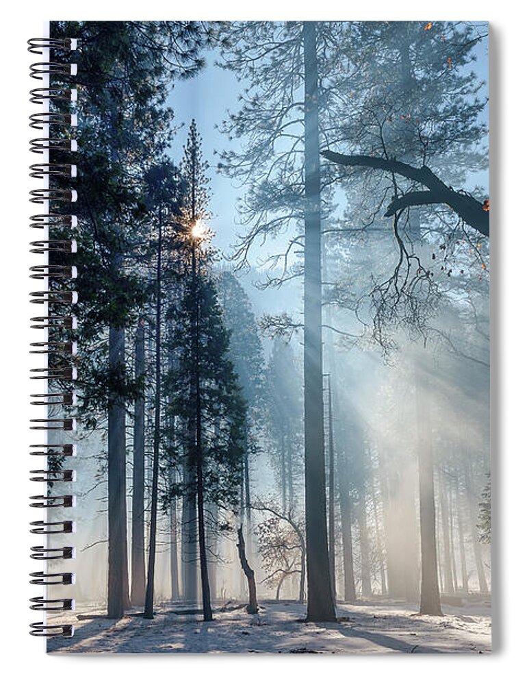 Usa Spiral Notebook featuring the photograph Fall Atmospherics in Yosemite Valley by Doug Holck