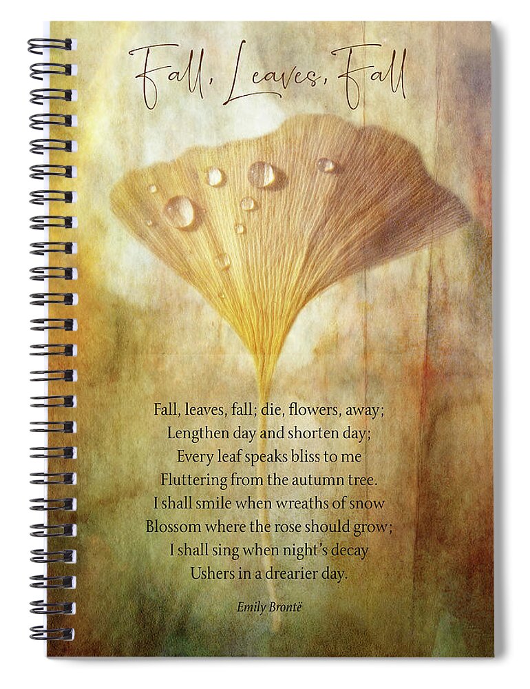 Photography Spiral Notebook featuring the digital art Fall, Leaves, Fall by Terry Davis