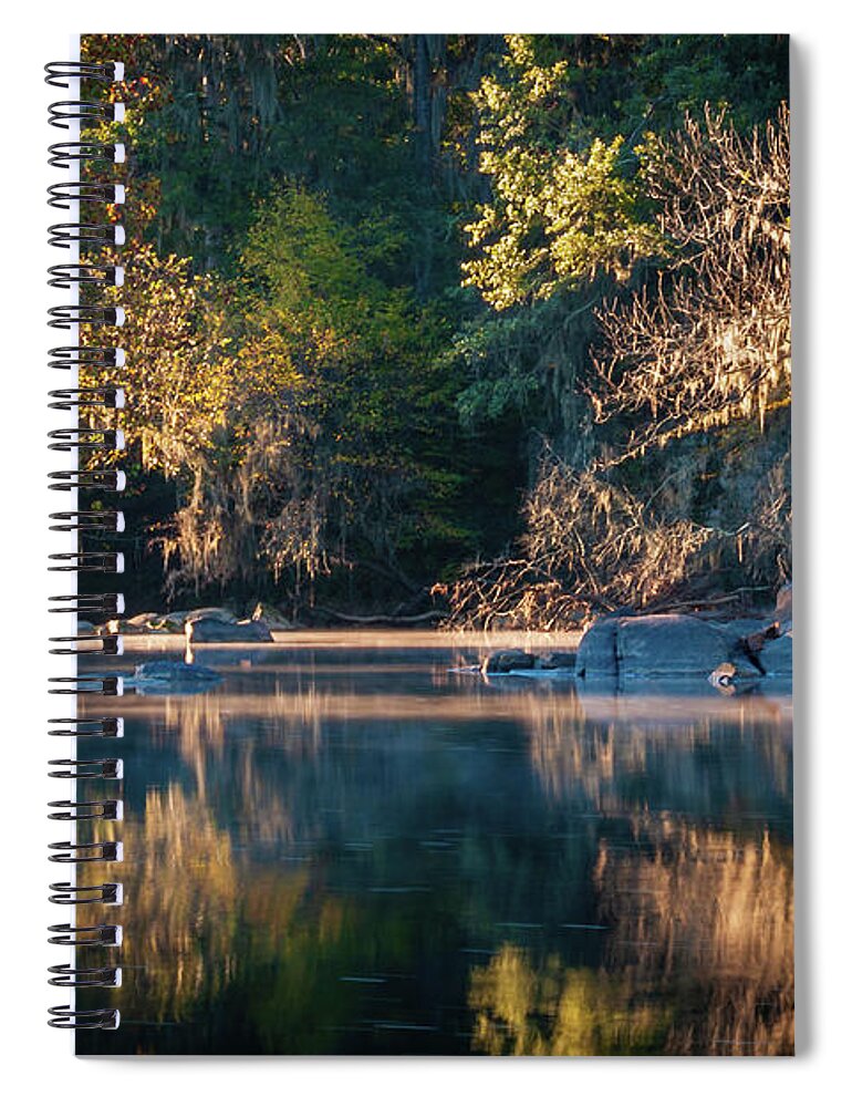 2010 Spiral Notebook featuring the photograph Fall Morning On The Saluda River-1 by Charles Hite