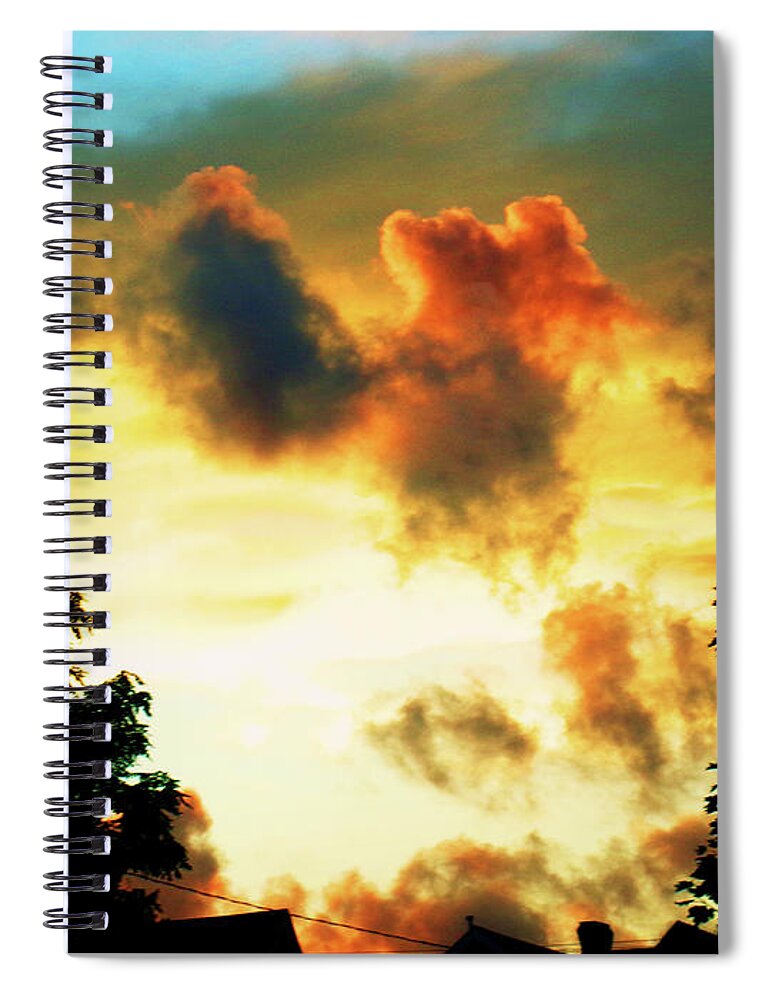 Fall Spiral Notebook featuring the photograph Fall Sunset by Christopher Reed
