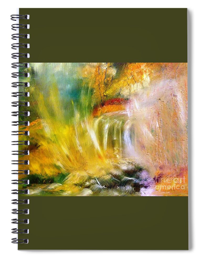 Fall Spiral Notebook featuring the painting Fall by Tatiana Sragar