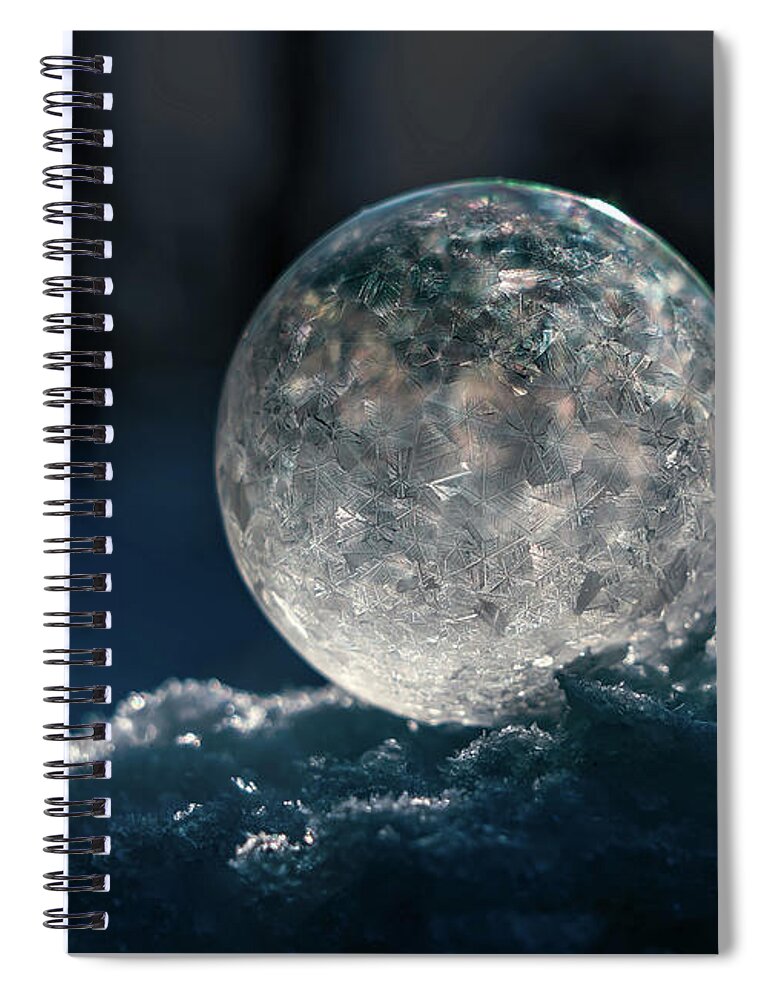 Star Spiral Notebook featuring the photograph Fallen Moon by Jaroslaw Blaminsky