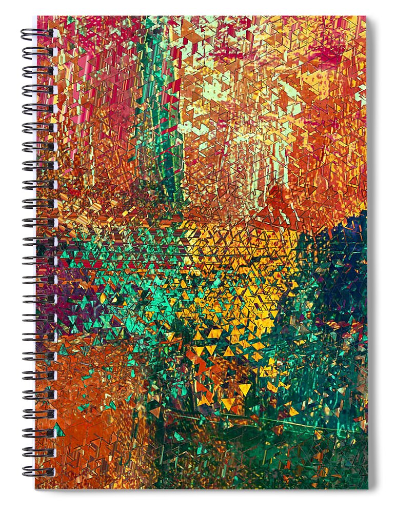 Abstract Art Spiral Notebook featuring the digital art Fallen by Canessa Thomas
