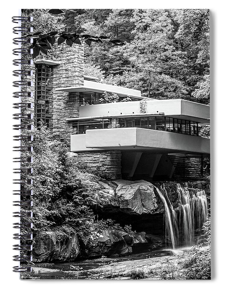 Building Spiral Notebook featuring the photograph Falling Waters by Louis Dallara