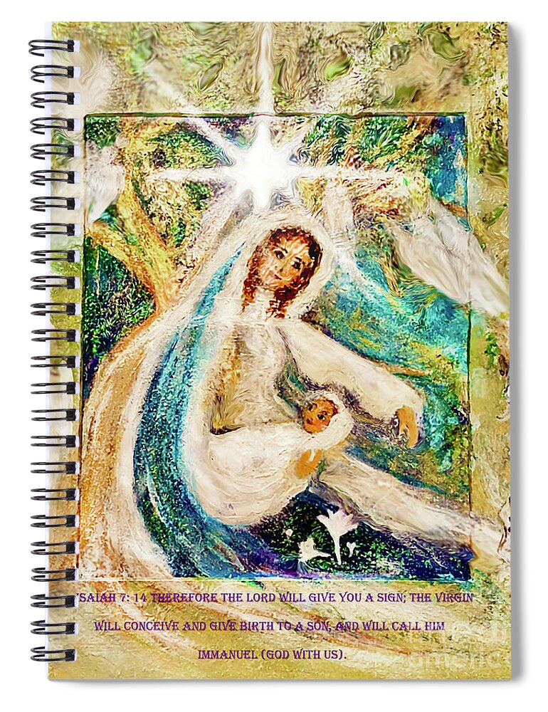 Family Tree Spiral Notebook featuring the painting Family Tree of Life by Bonnie Marie