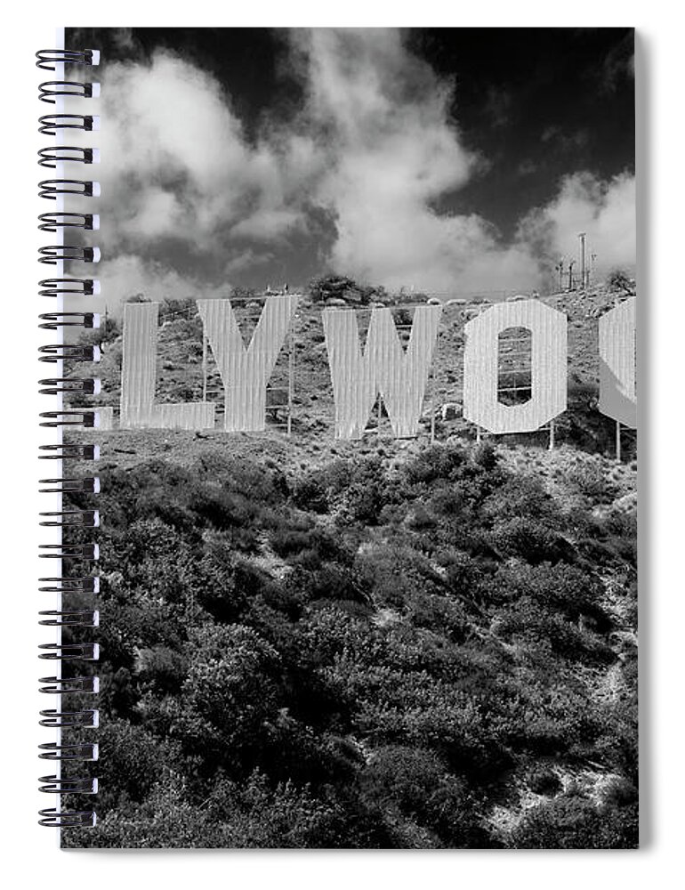 Hollywood Spiral Notebook featuring the photograph Famous Billboard by Ricky Barnard