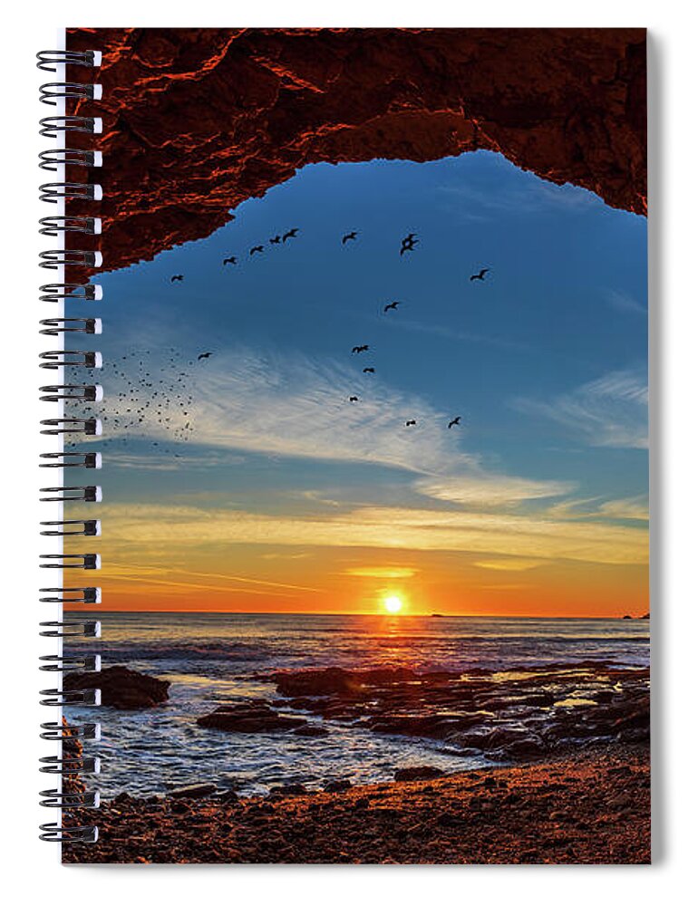 Seascape Spiral Notebook featuring the photograph Fantastic Sea Cave by Mimi Ditchie