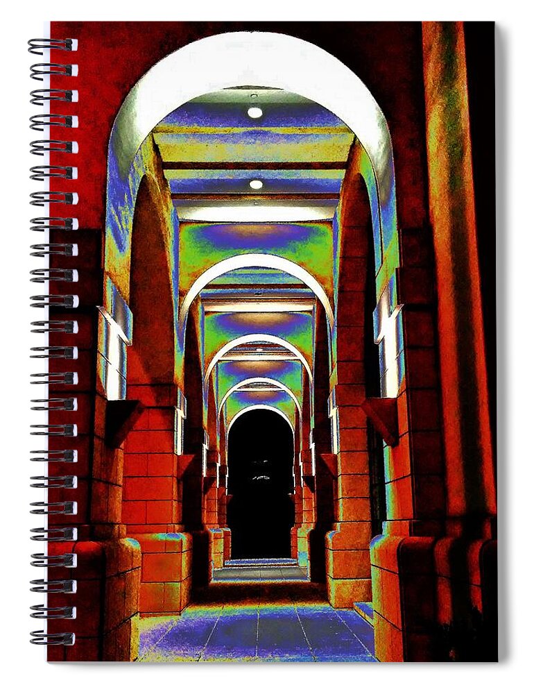 Architecture Spiral Notebook featuring the photograph Fantasy Archway by Andrew Lawrence