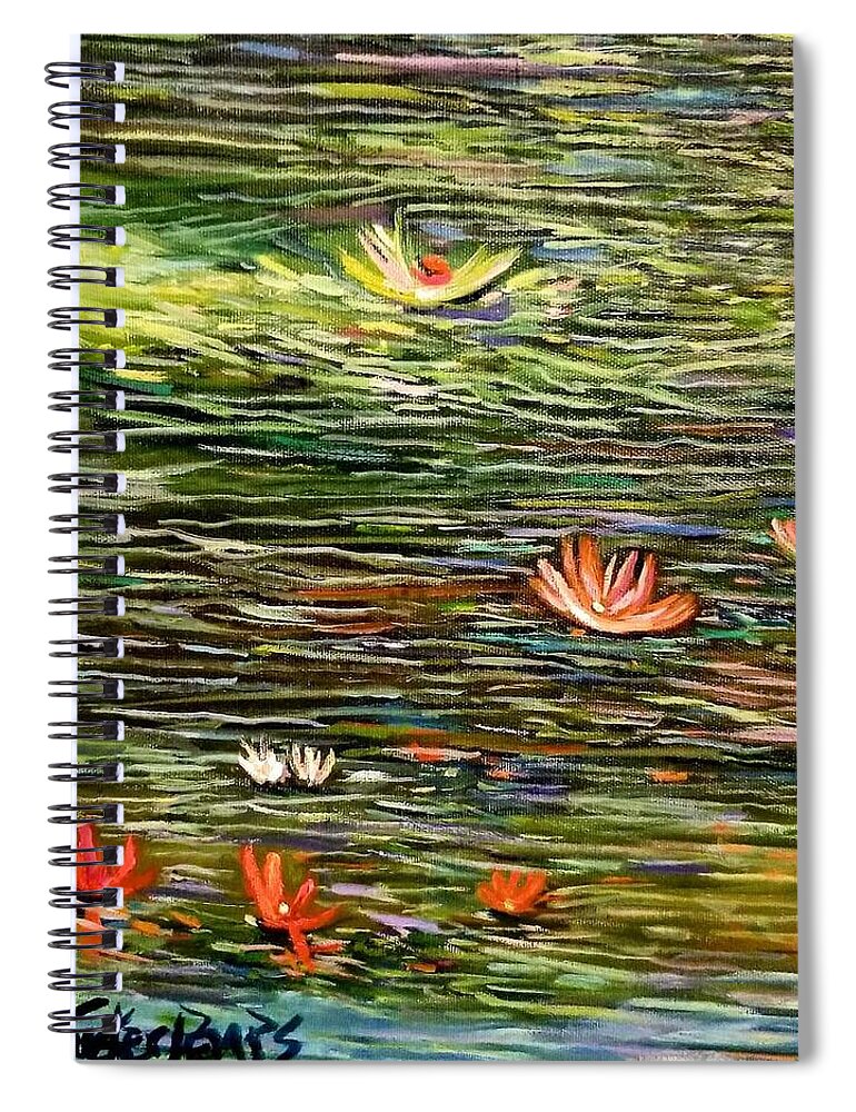 Impressionism Spiral Notebook featuring the painting Fantasy, real by Julie TuckerDemps