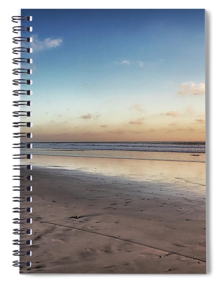 Beach Spiral Notebook featuring the photograph Far Out Beach lighter by Alison Frank