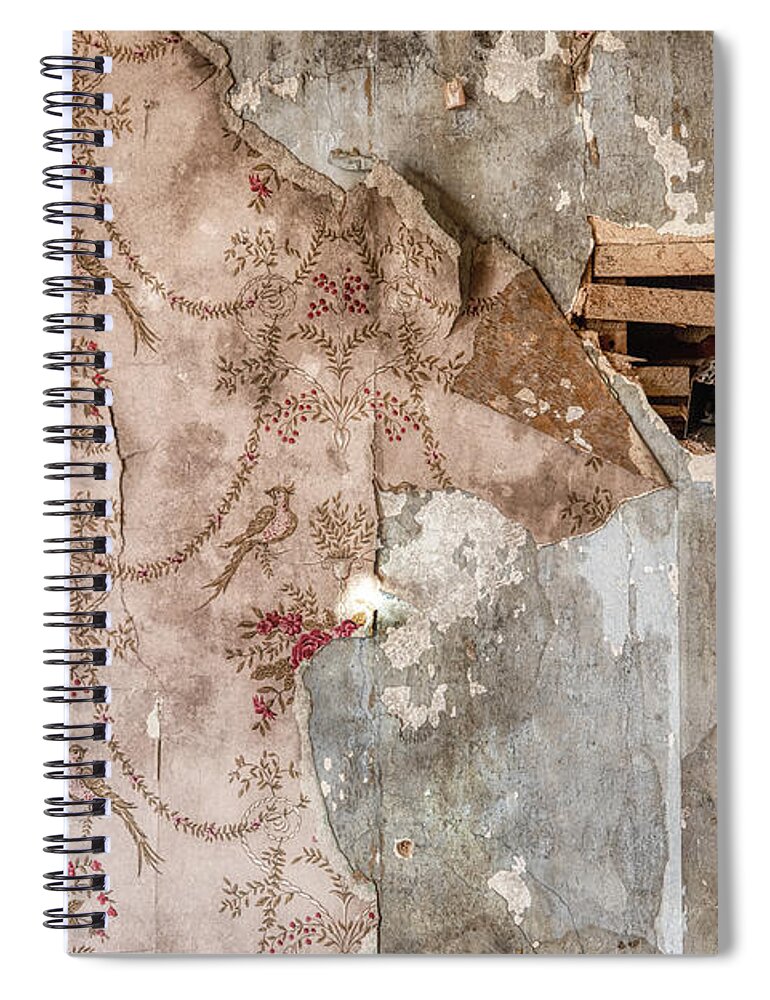 Voorhees Spiral Notebook featuring the photograph Farm House Wall Paper by David Letts