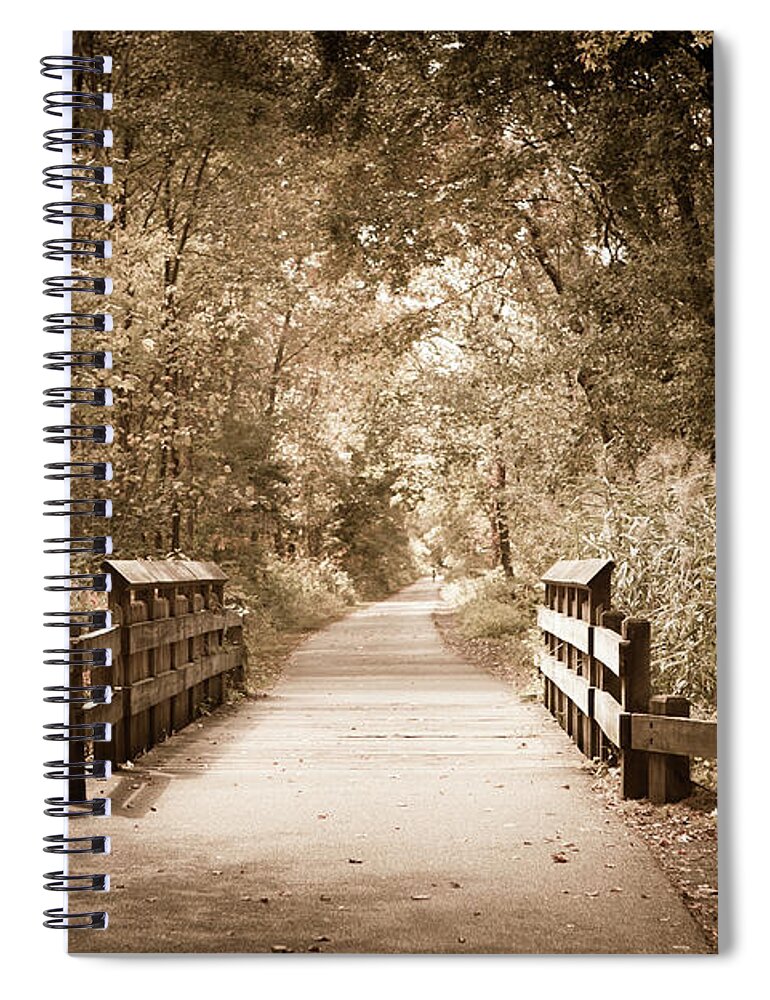 Bridge Spiral Notebook featuring the photograph Wooden Bridge_7793 by Rocco Leone