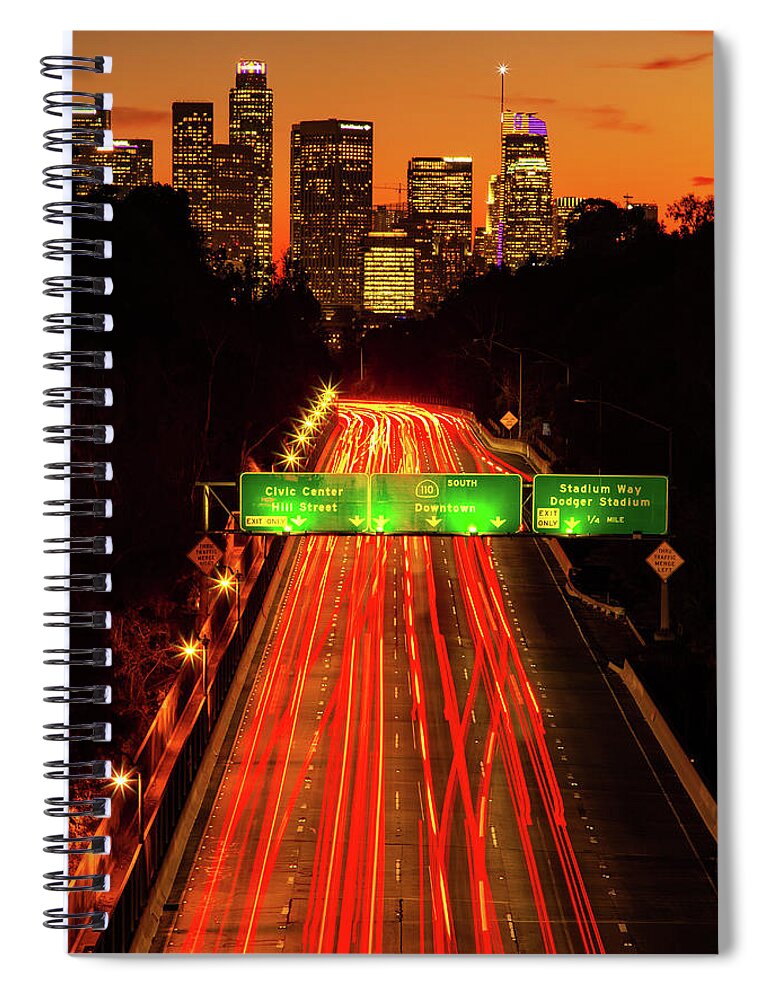 Kobe Bryant Spiral Notebook featuring the photograph Fast Lane by Tassanee Angiolillo