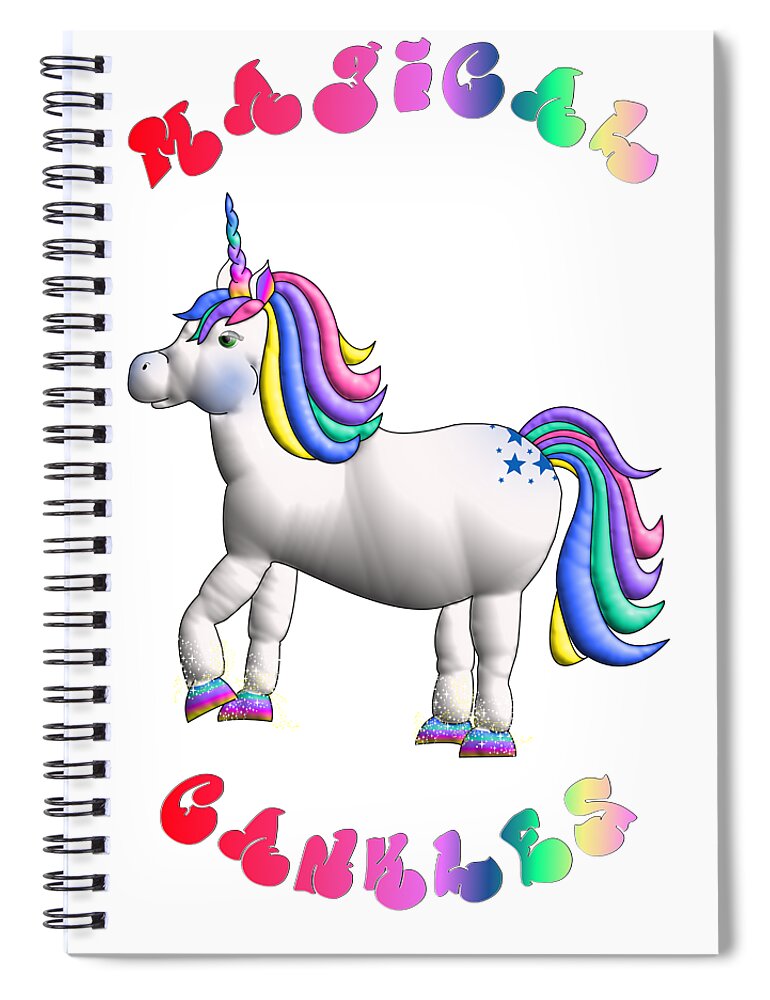 Fat Unicorn Spiral Notebook featuring the photograph Fat Unicorn - Magical Cankles by Colleen Cornelius