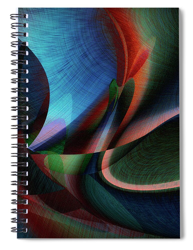 Favorable Coincidence Spiral Notebook featuring the digital art Favorable Coincidence by Leo Symon