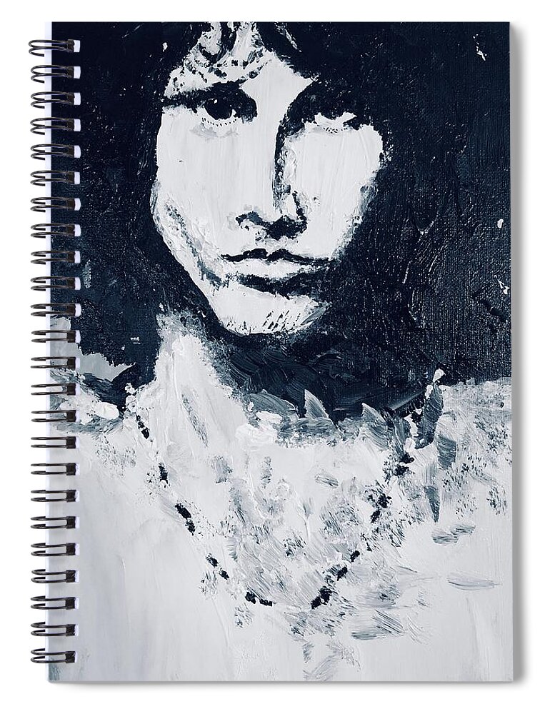 Lizard King Spiral Notebook featuring the painting Feast of Friends by Bethany Beeler