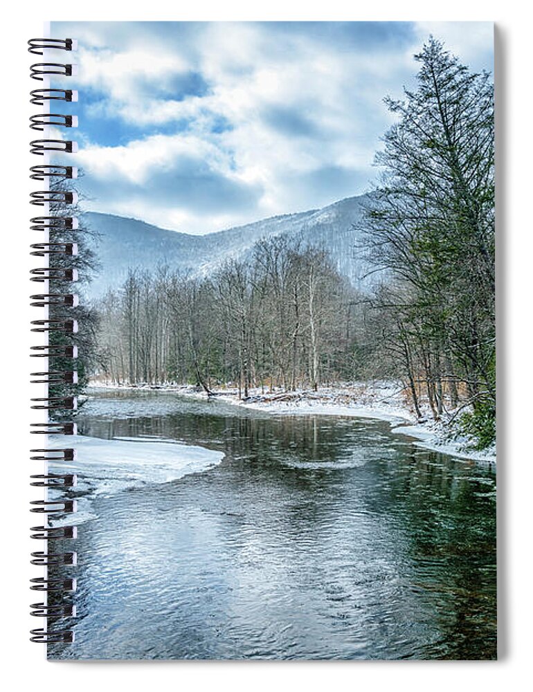 Williams River Spiral Notebook featuring the photograph February Day along Williams River by Thomas R Fletcher