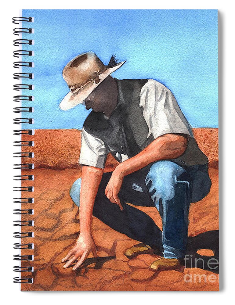 Australia Spiral Notebook featuring the painting Feeling the Drought by Vicki B Littell