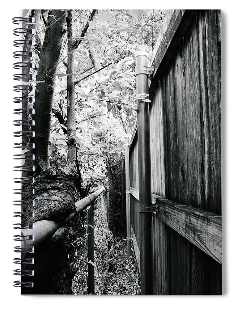 Fences Spiral Notebook featuring the photograph Fence Eating Tree by W Craig Photography